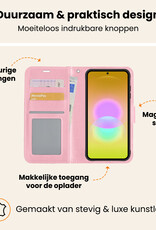 Nomfy Nomfy Samsung Galaxy A27 Hoesje Bookcase Met 2x Screenprotector - Lichtroze