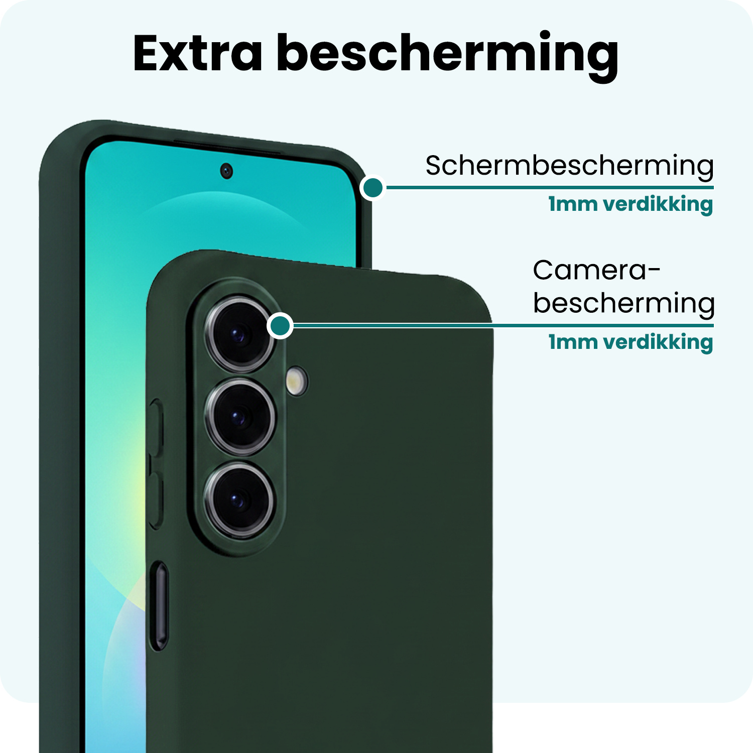 Forterra Forterra Samsung Galaxy A27 Hoesje Siliconen - Donkergroen