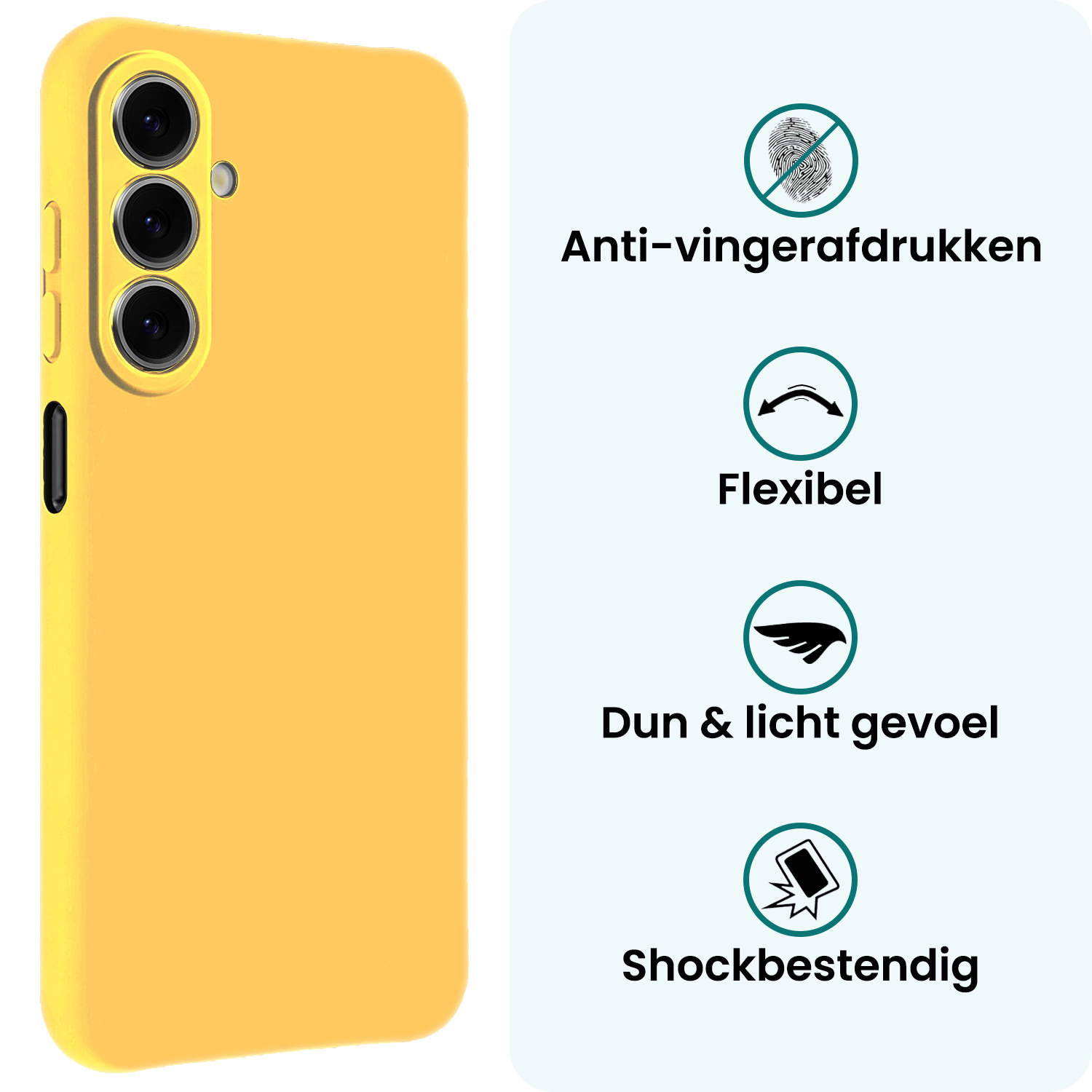 Forterra Forterra Samsung Galaxy A27 Hoesje Siliconen - Geel