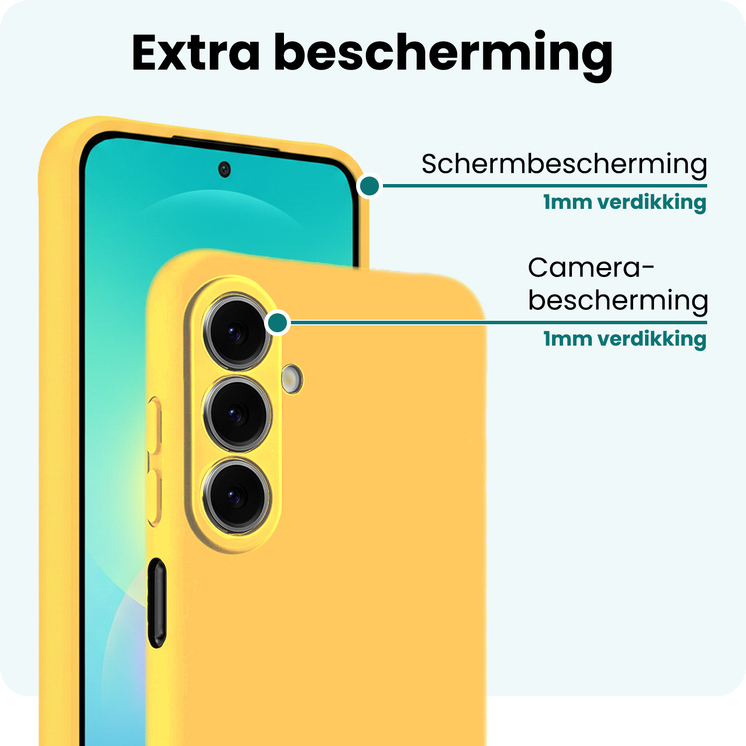 Forterra Forterra Samsung Galaxy A27 Hoesje Siliconen - Geel