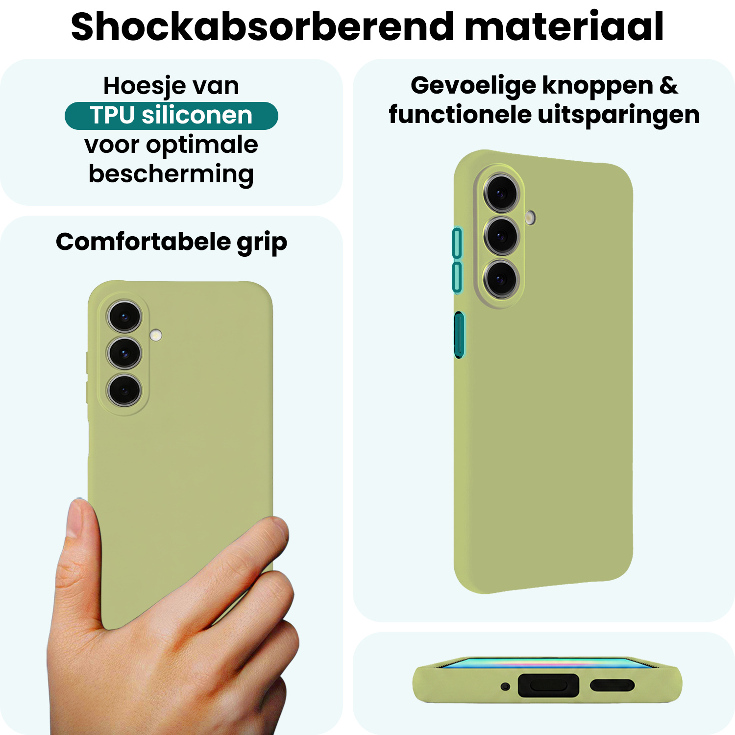 Forterra Forterra Samsung Galaxy A27 Hoesje Siliconen - Groen