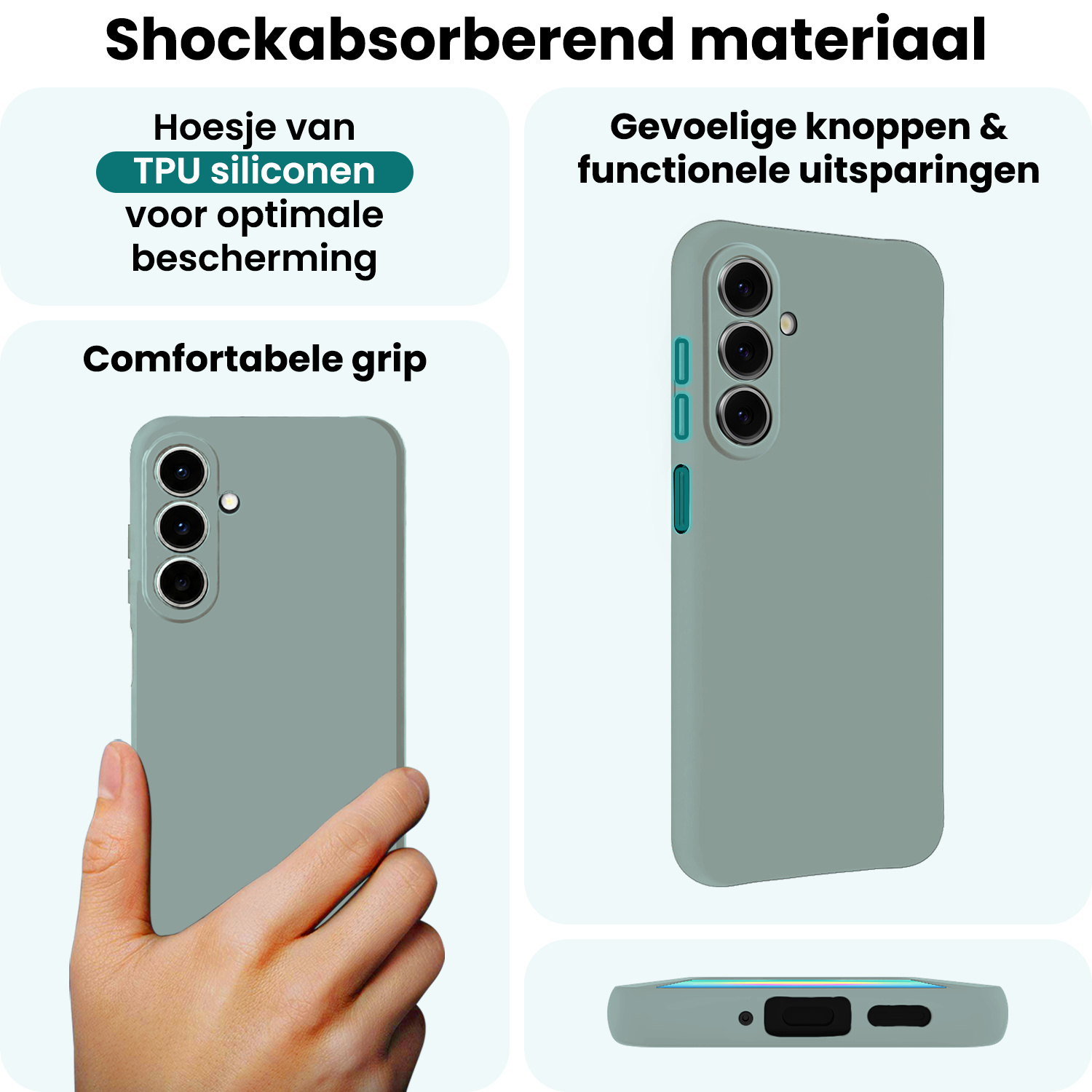 Forterra Forterra Samsung Galaxy A27 Hoesje Siliconen - Lichtblauw