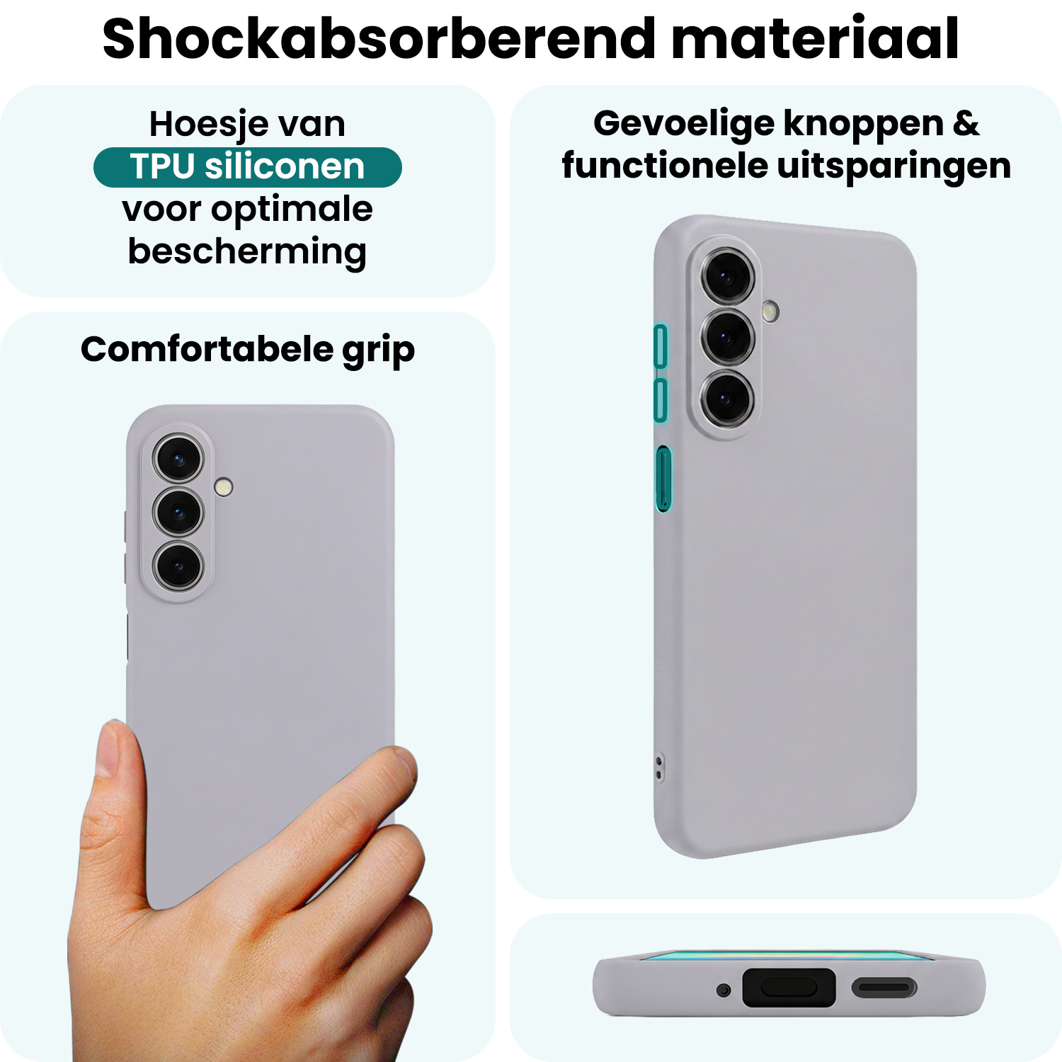 Forterra Forterra Samsung Galaxy A27 Hoesje Siliconen - Lila