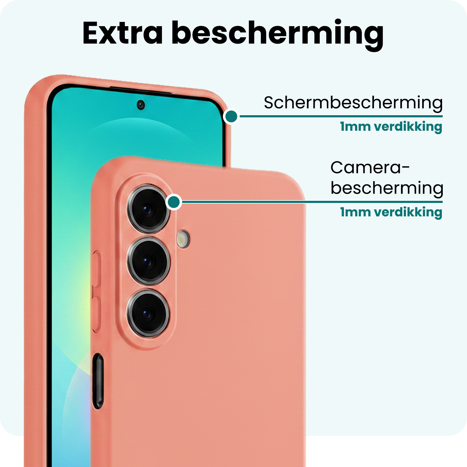 Forterra Forterra Samsung Galaxy A27 Hoesje Siliconen - Perzik