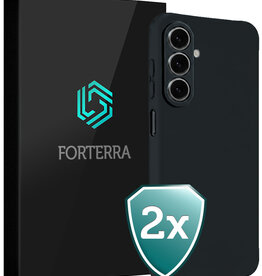 Forterra Forterra Samsung Galaxy A27 Hoesje Siliconen - Donkerblauw - 2 PACK