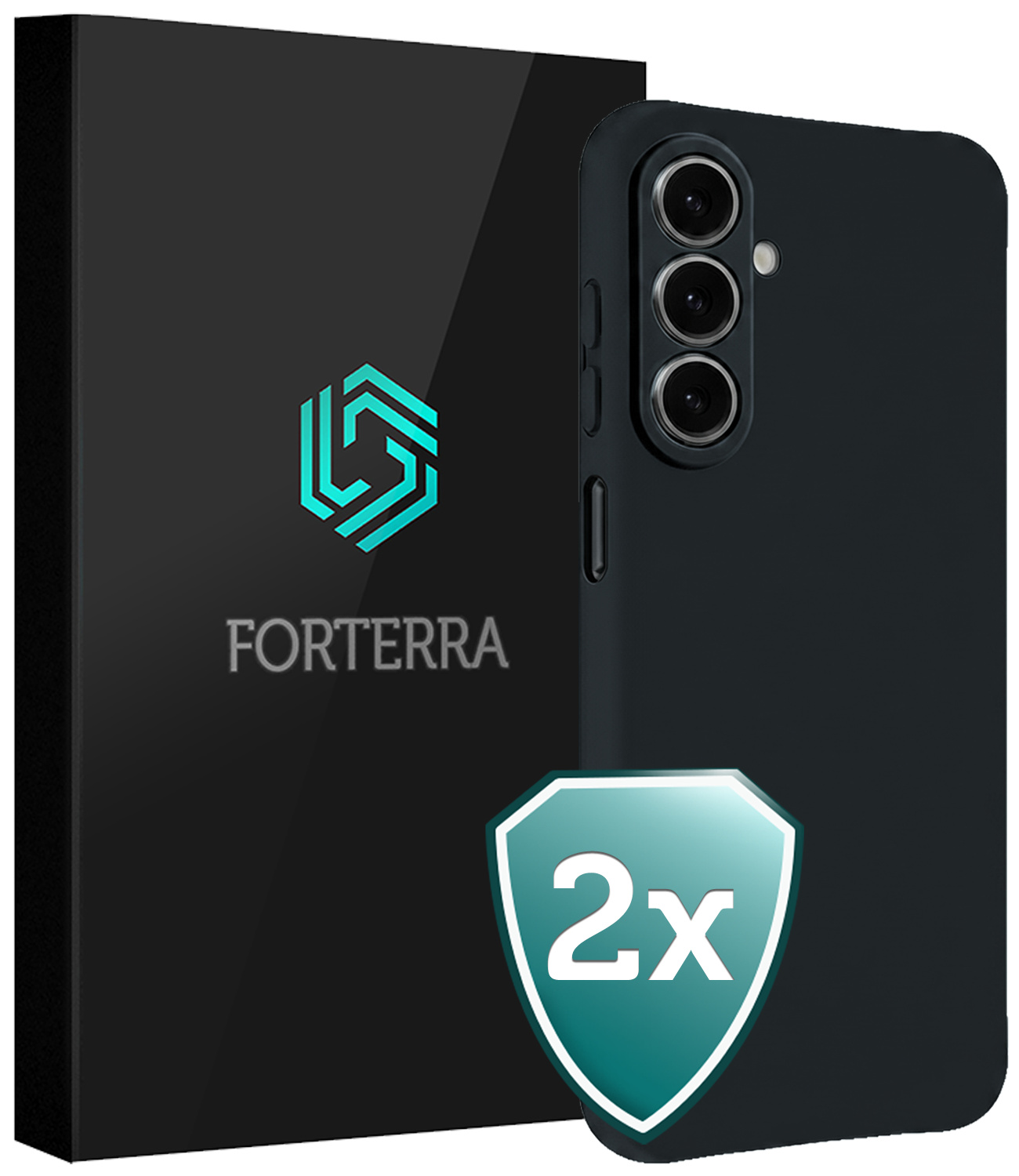 Forterra Forterra Samsung Galaxy A27 Hoesje Siliconen - Donkerblauw - 2 PACK