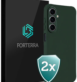 Forterra Forterra Samsung Galaxy A27 Hoesje Siliconen - Donkergroen - 2 PACK