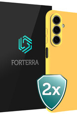 Forterra Forterra Samsung Galaxy A27 Hoesje Siliconen - Geel - 2 PACK