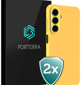 Forterra Forterra Samsung Galaxy A27 Hoesje Siliconen - Geel - 2 PACK