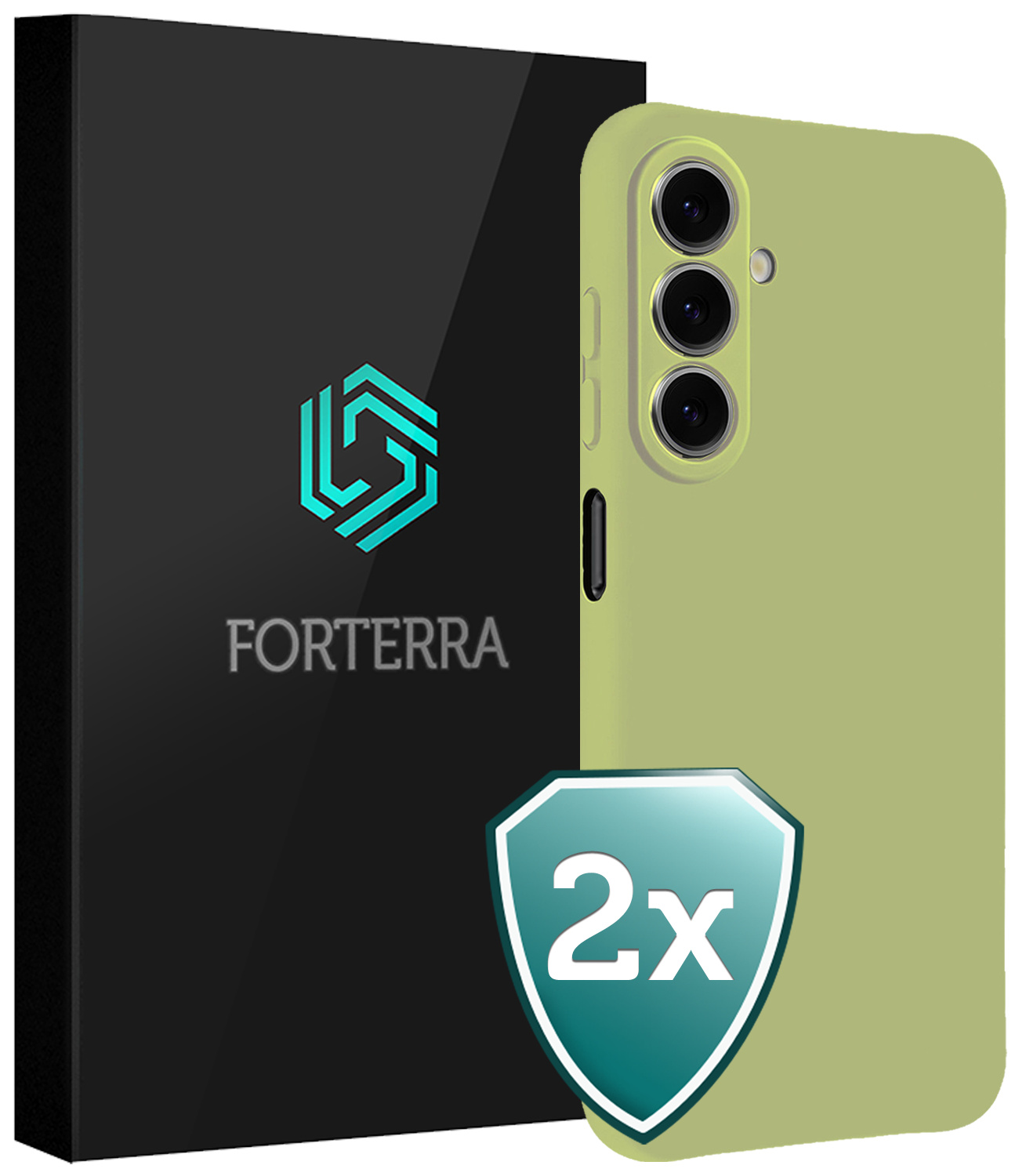 Forterra Forterra Samsung Galaxy A27 Hoesje Siliconen - Groen - 2 PACK