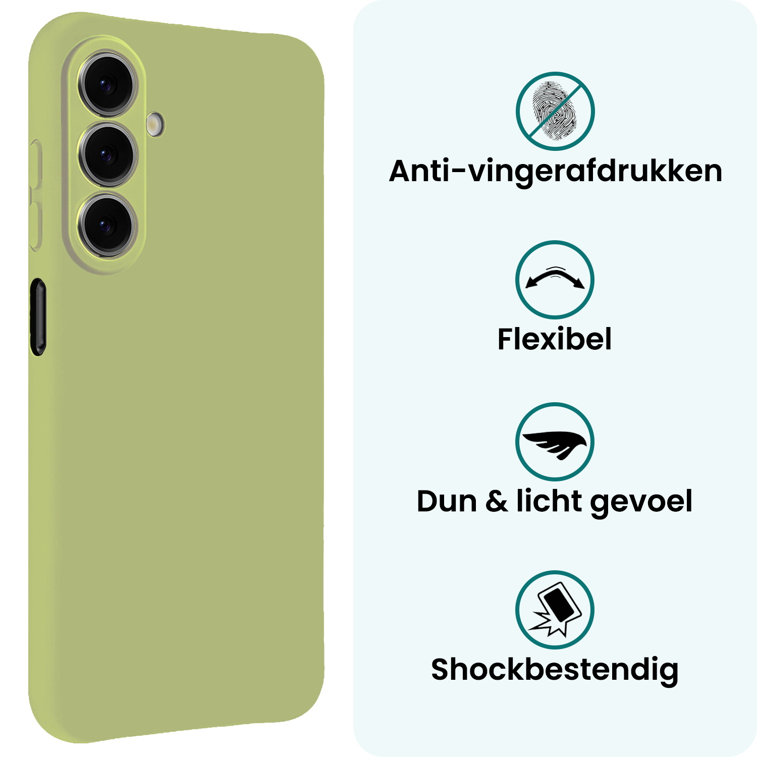 Forterra Forterra Samsung Galaxy A27 Hoesje Siliconen - Groen - 2 PACK