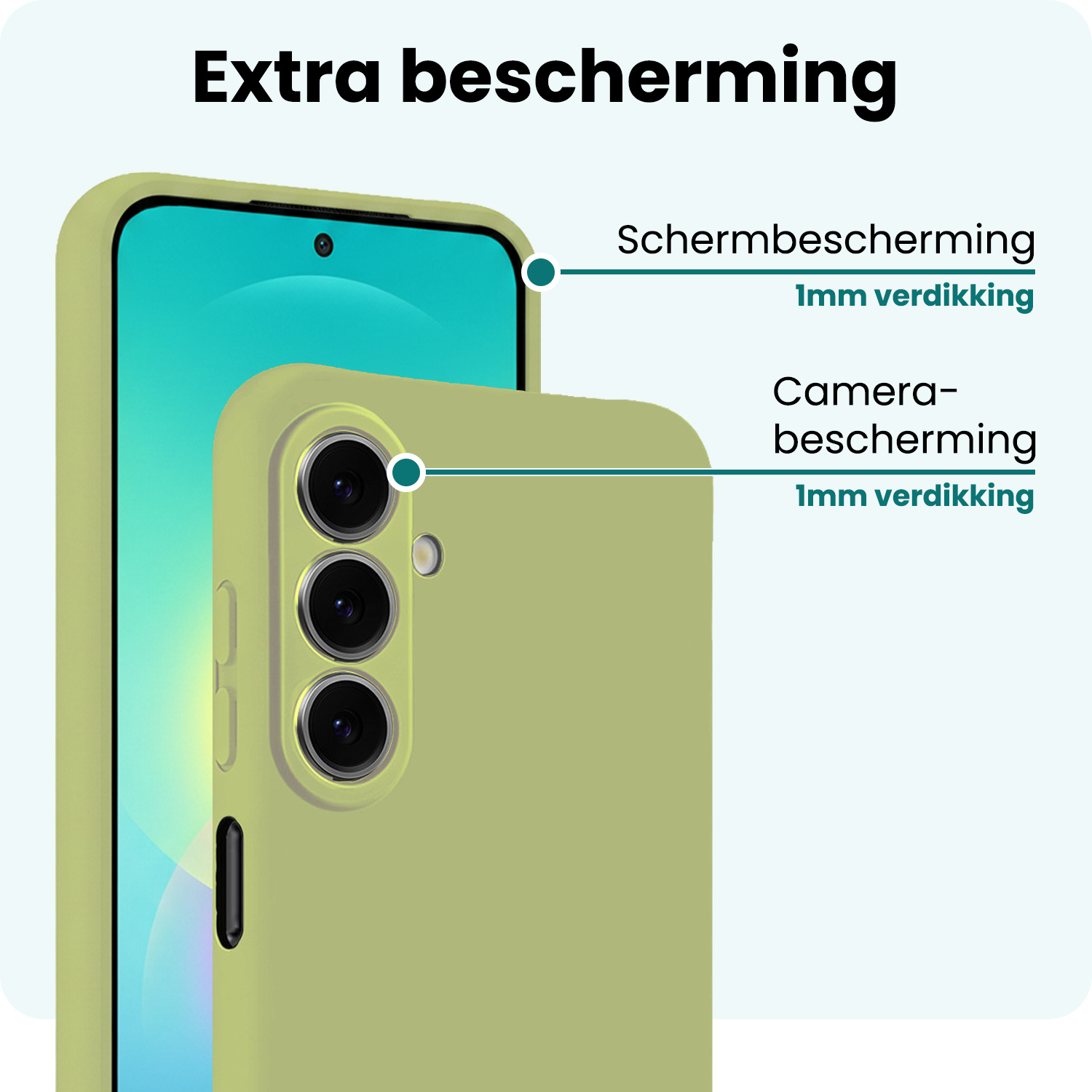 Forterra Forterra Samsung Galaxy A27 Hoesje Siliconen - Groen - 2 PACK