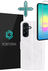 Forterra Forterra Samsung Galaxy A27 Hoesje Bookcase Met Screenprotector - Wit