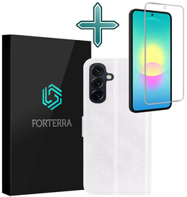 Forterra Forterra Samsung Galaxy A27 Hoesje Bookcase Met Screenprotector - Wit