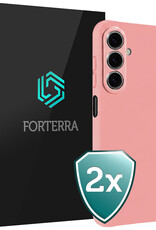 Forterra Forterra Samsung Galaxy A27 Hoesje Siliconen - Lichtroze - 2 PACK