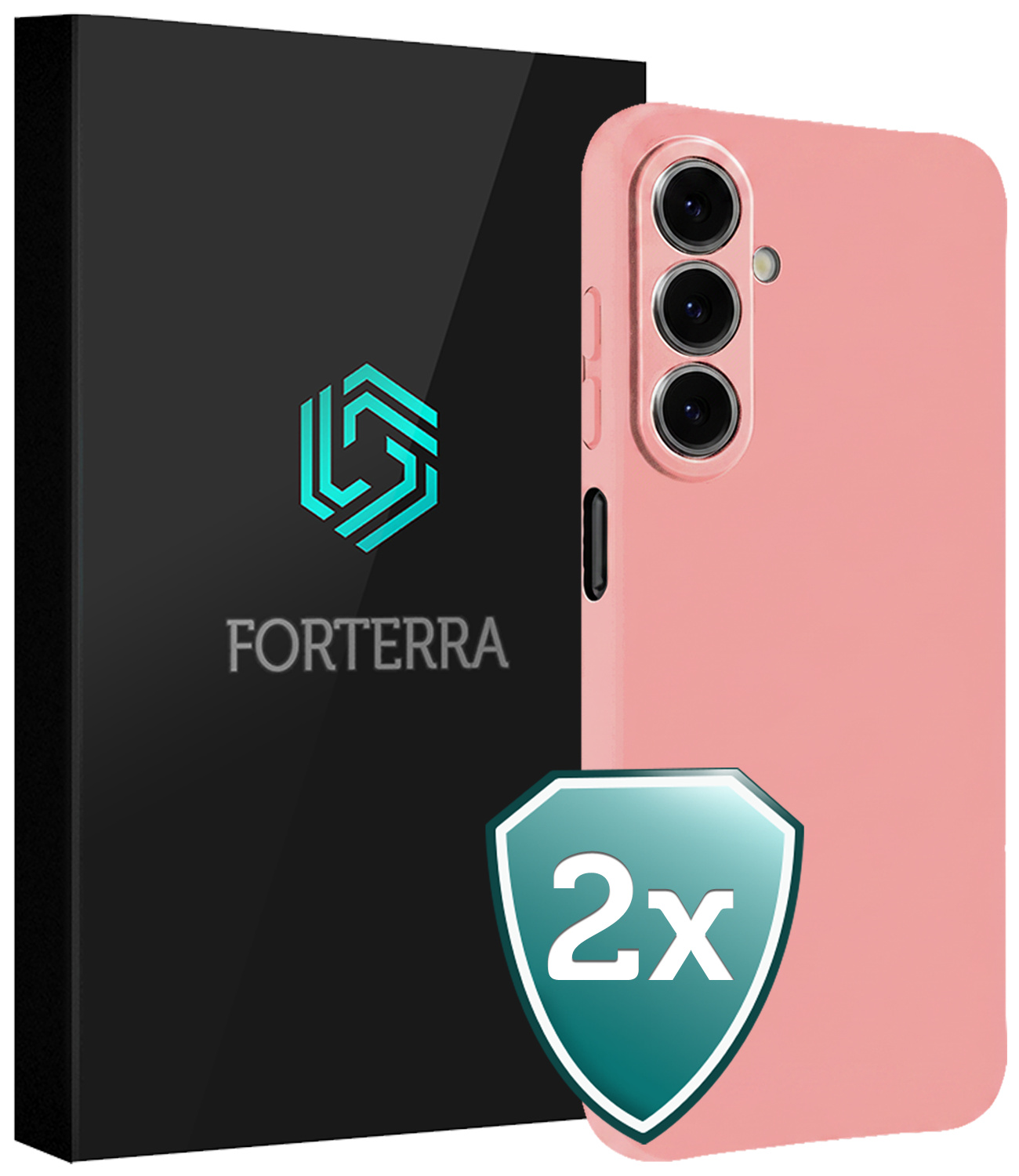 Forterra Forterra Samsung Galaxy A27 Hoesje Siliconen - Lichtroze - 2 PACK