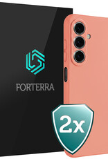 Forterra Forterra Samsung Galaxy A27 Hoesje Siliconen - Perzik - 2 PACK