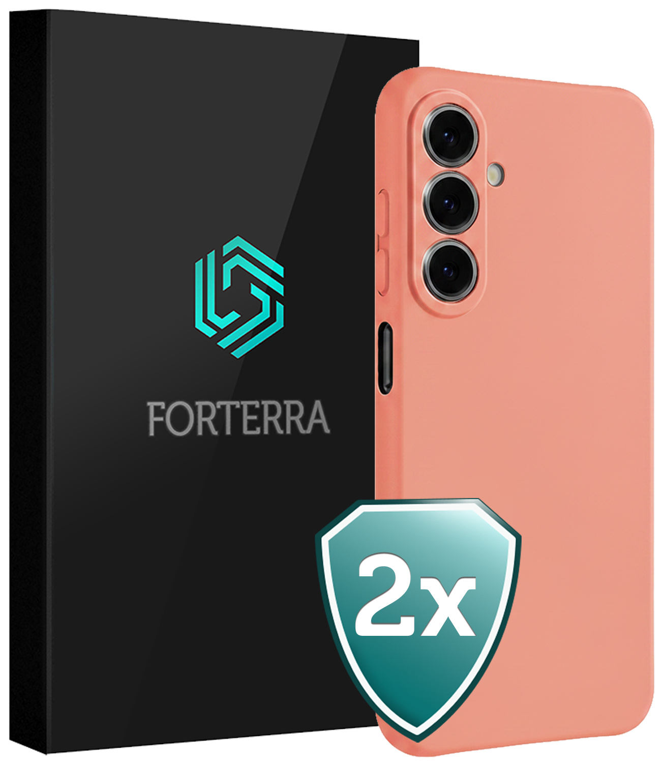 Forterra Forterra Samsung Galaxy A27 Hoesje Siliconen - Perzik - 2 PACK
