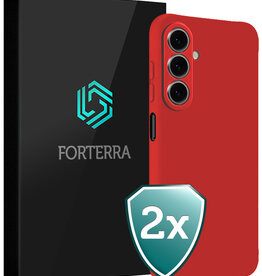 Forterra Forterra Samsung Galaxy A27 Hoesje Siliconen - Rood - 2 PACK