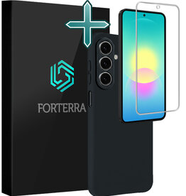 Forterra Forterra Samsung Galaxy A27 Hoesje Siliconen Met Screenprotector - Donkerblauw