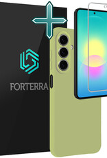 Forterra Forterra Samsung Galaxy A27 Hoesje Siliconen Met Screenprotector - Groen