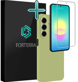 Forterra Forterra Samsung Galaxy A27 Hoesje Siliconen Met Screenprotector - Groen