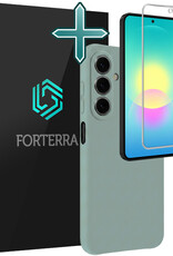 Forterra Forterra Samsung Galaxy A27 Hoesje Siliconen Met Screenprotector - Lichtblauw