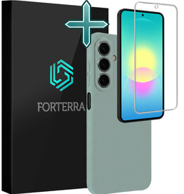 Forterra Forterra Samsung Galaxy A27 Hoesje Siliconen Met Screenprotector - Lichtblauw