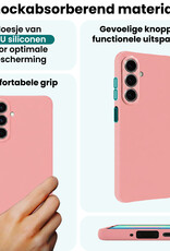 Forterra Forterra Samsung Galaxy A27 Hoesje Siliconen Met Screenprotector - Lichtroze