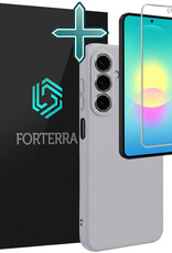Forterra Forterra Samsung Galaxy A27 Hoesje Siliconen Met Screenprotector - Lila