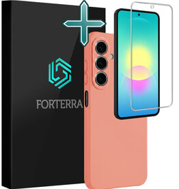 Forterra Forterra Samsung Galaxy A27 Hoesje Siliconen Met Screenprotector - Perzik