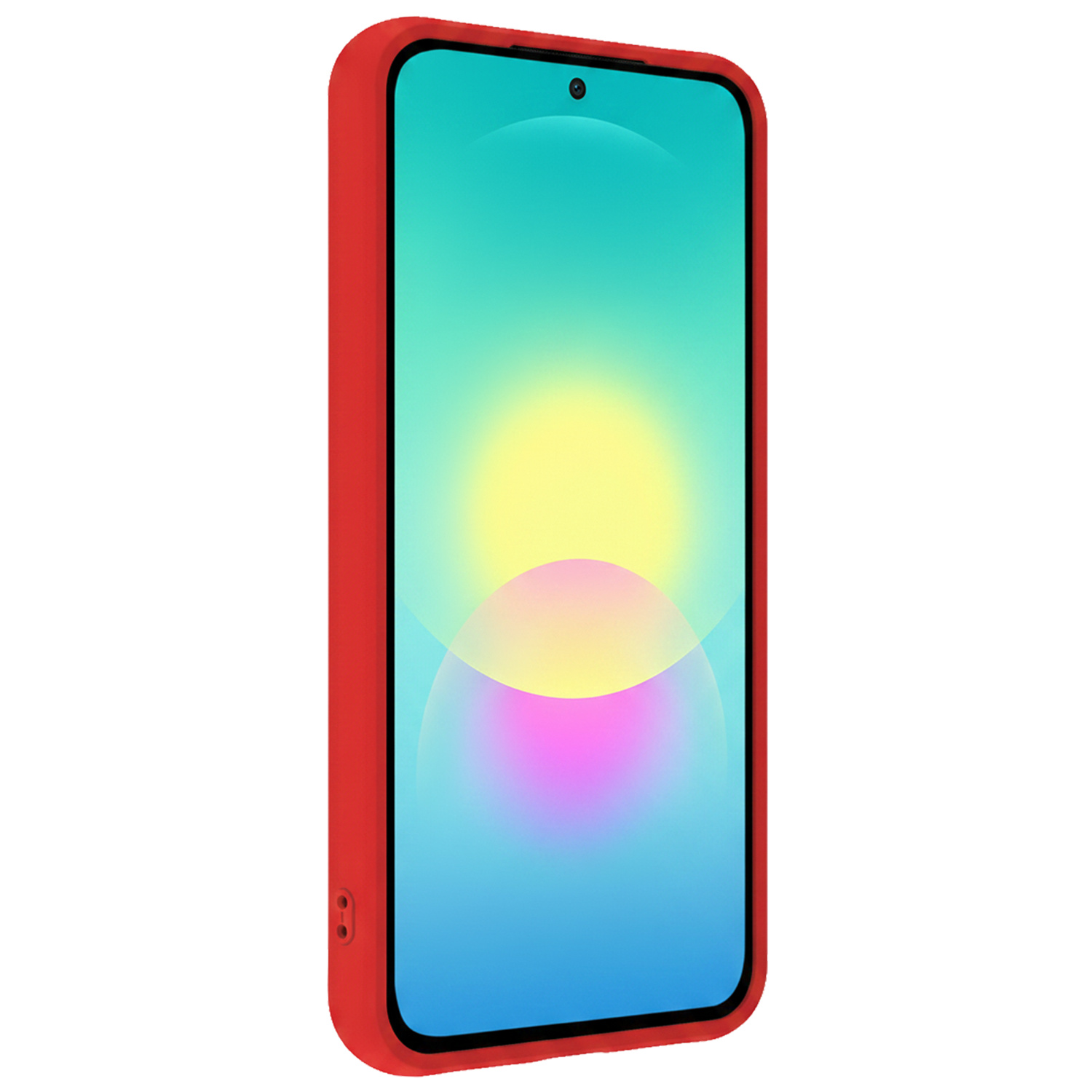 Forterra Forterra Samsung Galaxy A27 Hoesje Siliconen Met Screenprotector - Rood