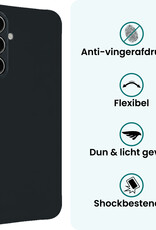 Forterra Forterra Samsung Galaxy A27 Hoesje Siliconen Met 2x Screenprotector - Donkerblauw
