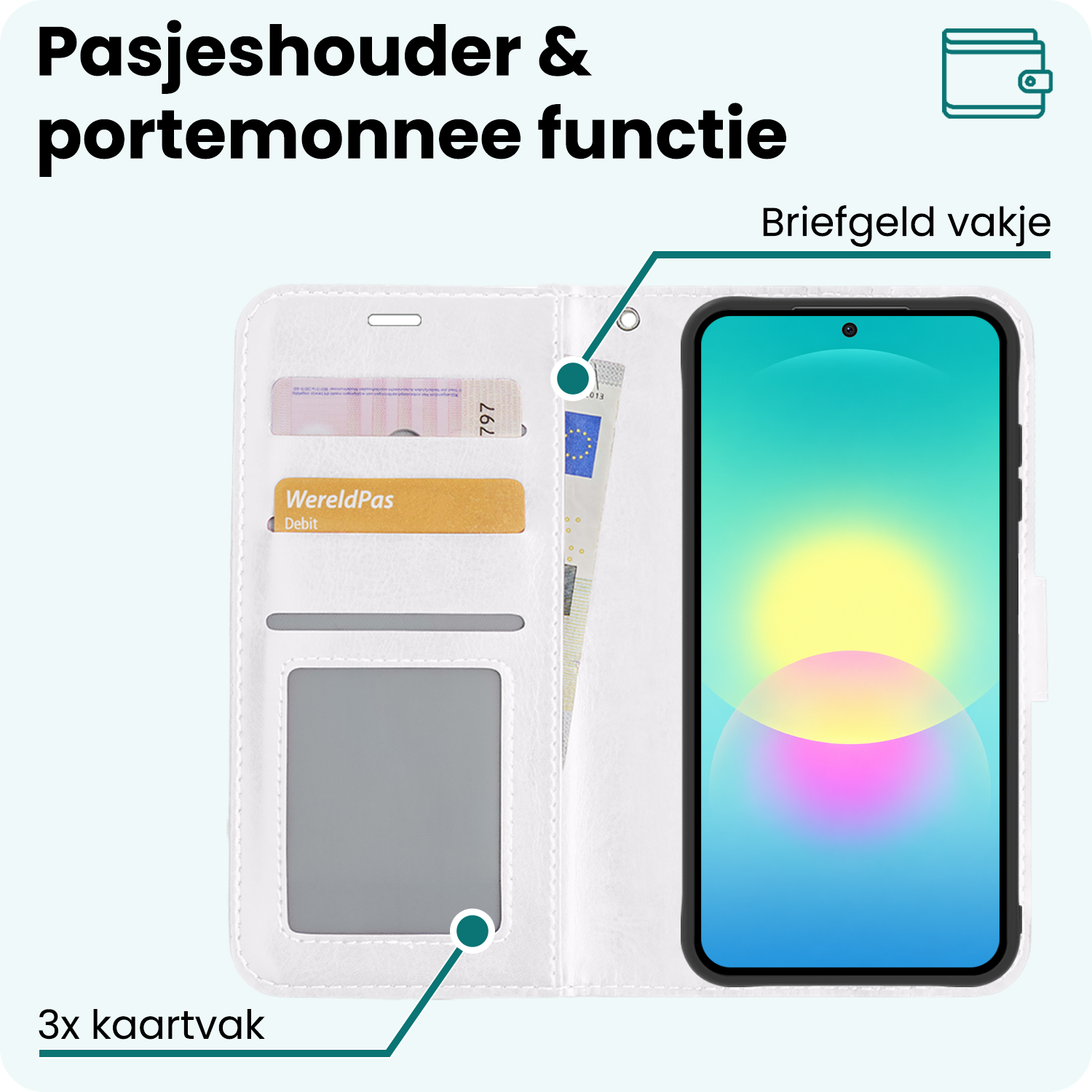 Forterra Forterra Samsung Galaxy A27 Hoesje Bookcase - Wit