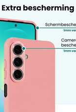 Forterra Forterra Samsung Galaxy A27 Hoesje Siliconen Met 2x Screenprotector - Lichtroze