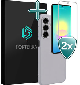 Forterra Forterra Samsung Galaxy A27 Hoesje Siliconen Met 2x Screenprotector - Lila