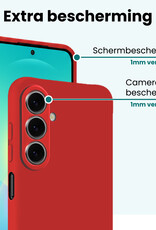 Forterra Forterra Samsung Galaxy A27 Hoesje Siliconen Met 2x Screenprotector - Rood