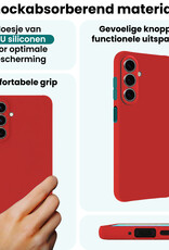 Forterra Forterra Samsung Galaxy A27 Hoesje Siliconen Met 2x Screenprotector - Rood