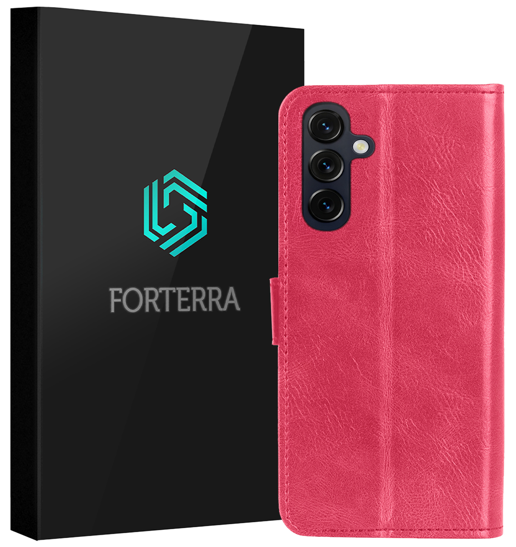 Forterra Forterra Samsung Galaxy A27 Hoesje Bookcase - Donkerroze