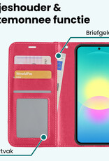 Forterra Forterra Samsung Galaxy A27 Hoesje Bookcase - Donkerroze