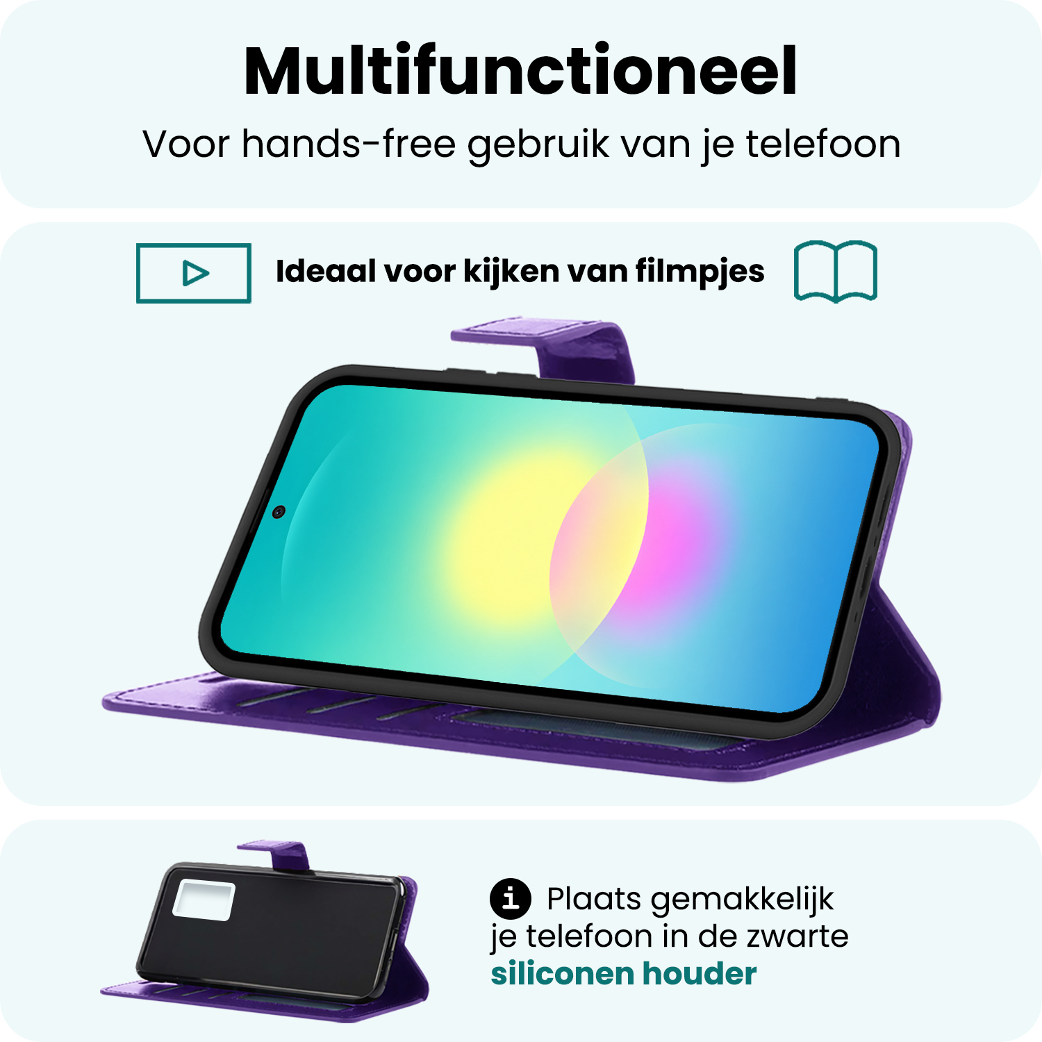 Forterra Forterra Samsung Galaxy A27 Hoesje Bookcase - Paars