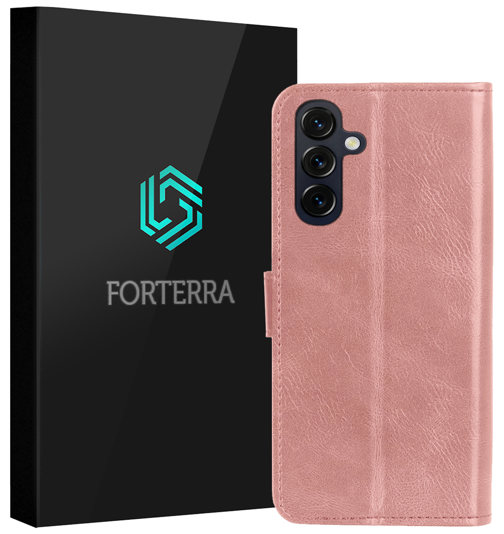 Forterra Forterra Samsung Galaxy A27 Hoesje Bookcase - Rose Goud