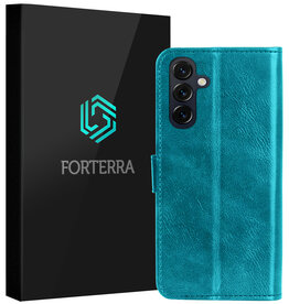 Forterra Forterra Samsung Galaxy A27 Hoesje Bookcase - Turquoise