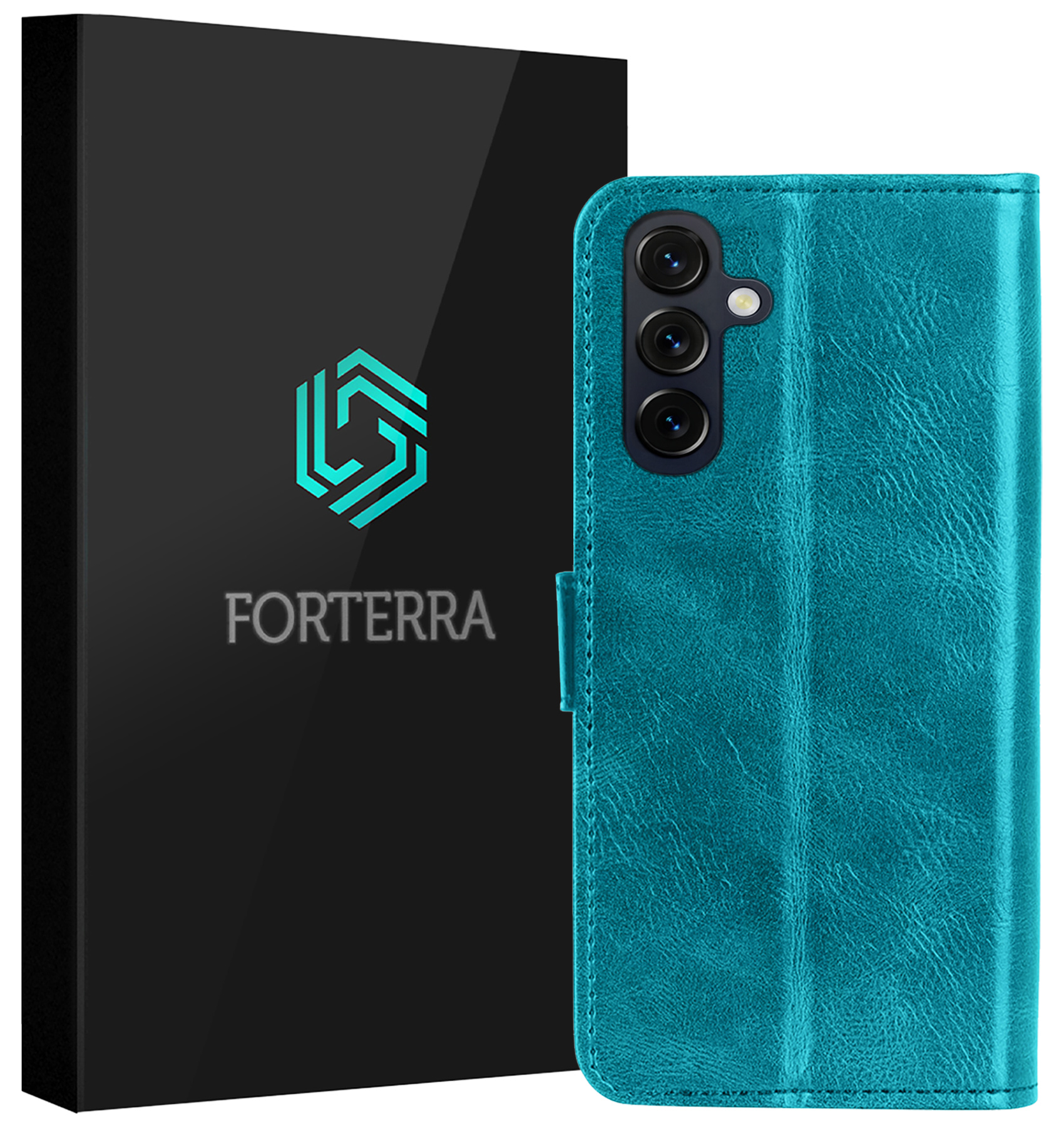 Forterra Forterra Samsung Galaxy A27 Hoesje Bookcase - Turquoise