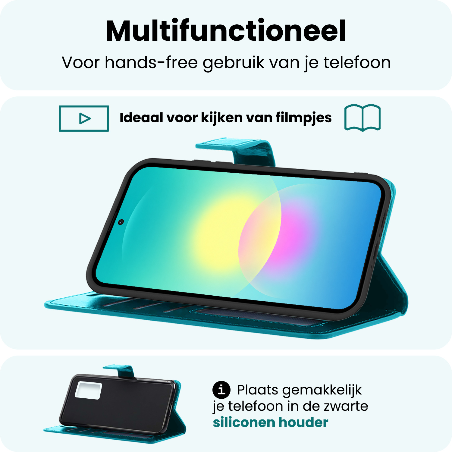 Forterra Forterra Samsung Galaxy A27 Hoesje Bookcase - Turquoise