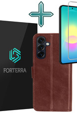 Forterra Forterra Samsung Galaxy A27 Hoesje Bookcase Met Screenprotector - Bruin