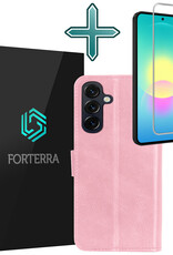 Forterra Forterra Samsung Galaxy A27 Hoesje Bookcase Met Screenprotector - Lichtroze