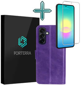 Forterra Forterra Samsung Galaxy A27 Hoesje Bookcase Met Screenprotector - Paars