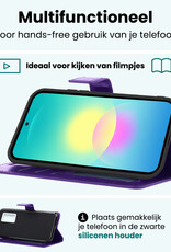 Forterra Forterra Samsung Galaxy A27 Hoesje Bookcase Met Screenprotector - Paars