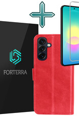 Forterra Forterra Samsung Galaxy A27 Hoesje Bookcase Met Screenprotector - Rood